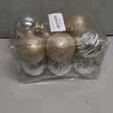 3.15" Champagne Christmas Ball Ornaments 12Pcs for Xmas Tree Shatterproof Christmas Tree Decorations Plastic Hanging Balls Set Wedding House Holiday Party Festival Home Decor