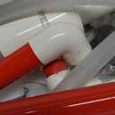 hygger Aquarium Overflow Filter with Waste Collection Separator, External Hanging Filter Accessory, Fish Tank Siphon Filtration System for Saltwater Freshwater Tank Greater Than 15 in Height (Red)