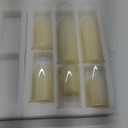 Shihanee Set of 6 Pillar Candles and Glass Cylinder Vases Clear Cylinder CandleHolders for Slim Tall Pillar Candles Wedding Centerpieces(2.6'' X 4.7'', 5.9'', 7.9'',White)