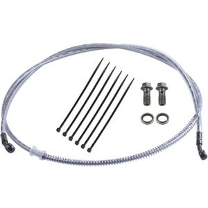 70" Braided Hydraulic Brake Hose Line Pipeline Compatible with Chinese GY6 Scooter ATV Dirt Bike Go Kart 10mm Banjo Ends 178CM