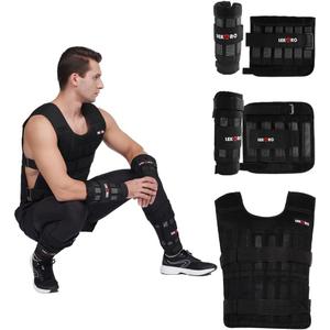 Adjustable Weighted Vest 44LB Workout Weight Vest Training Fitness Weighted Jacket for Men Women (Included 96 Steel Plates Weights)