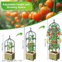 Raised Garden Bed Planter Box with Trellis, 71" Self-Watering Tomato Planter with Trellis for Climbing Vegetable and Plants, Tomato Cage Planters for Indoor Outdoor Patio Greenhouse Gardening (1Pack)