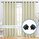 1 inch Heavy duty Curtain rods 48 to 84 inch, Black Curtain Rod for Windows Adjustable, Metal Drapery Rods with End Cap Finials, Modern Drapery Rods for Sliding Door, Bedroom, Living Room