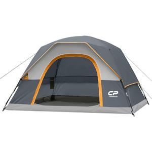 Tents for Camping 4 Person Tent Waterproof Windproof Double Layer Camping Tent, Easy Setup Dome Tent with Large Mesh Windows & Wider Door for Outdoor Camping & Hiking