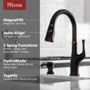 Pfister Alderwood Kitchen Faucet with Pull Down Sprayer and Soap Dispenser Single Handle High Arc Spout NSF Certified Tuscan Bronze Finish 360-Degree Swivel F5297AWY