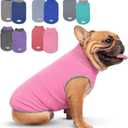 cyeollo 2 Pack Fleece Dog Sweater Vest Dog Sweatshirt Reflective Lightweight Pet Clothes for Small Dogs Girl Pet Apparel, Pink & Fuschia, Size: XL
