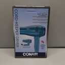 Conair Cord-Keeper Dryer with Folding Handle and Retractable Cord, 1875W Travel Hair Dryer, Ionic Technology, Teal (Blue)