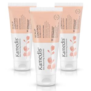 KAMEDIS Moisturizer Leave-On Botanical Scalp Lotion. For Dandruff, Dry, Itchy, Flaky and Sensitive Scalp Skin. Over-Night Head Mask, Parabens Free. 3.38 Fl Oz. (Scalp Lotion (3pk))