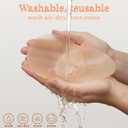 Silicone Nipple Covers Reusable Women: 2 Pairs Sticky Waterproof Seamless Pasties Sports with Travel Case (Circles Crme)