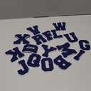 17 PCS Iron on Letters No Duplicate Letter Patches Varsity Chenille Letter Patches Iron on Letter Patches Chenille Preppy Patches for Clothing Hats Bags Jackets Shirt(Klein Blue)