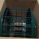 Kingsyard Squirrel Proof Suet Feeder, Cage Bird Feeders for Outdoors Hanging, All Metal, Double Suet Cake Capacity, Tray & Weatherproof, Green