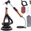VEVOR Wall Smoother, 900W Electric Tool with 12 Sanding Discs, 800 to 1800 RPM Speed, 3 Vacuum Hoses, Collapsible for Ceiling Use, Dual LED Lights, Telescoping Handle, and Built-in Dust Collector