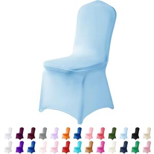 Spandex Chair Covers, 25PCS, Removable Washable Protector Stretch Covers for Living Room, Party, Banquet, Wedding Event, Hotel (Blue Mist) (25Pack)