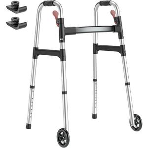 HOMLAND Standard Walkers for Seniors, 6.5lb Lightweight Foldable Walker