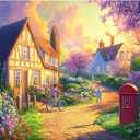 500 Piece Puzzles for Adult, Countryside Jigsaw Puzzle 500 Pieces for Adults Senior, Beautiful Village Sunset House Jigsaw Puzzles, Challenging Puzzle Perfect Game Nights 20.5 X 15 in