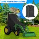 Tractor Cover Waterproof Heavy Duty Tractor Cover 420D Oxford Tractors Seat Covers Tractors Cowling Covers Accessories Compatible with John Deere Kubota Mahindra Bobcat (Blcak, Large)