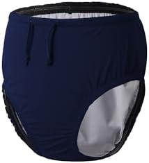 EEOST Youth Special Needs Reusable Swim Diapers Swimwear for Incontinence Cloth Diaper Covers Waterproof,Leakproof, Unisex (5-8T, Navy) M