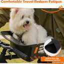 Dog Bike Basket for 26 lbs, Pet Bike Carrier with Integrated Sturdy Seat, Waterproof Scratch-Resistant Nylon Cushion, Adjustable Straps & Rustproof Metal Frame for Small/Medium Dogs, Black
