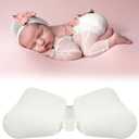 2PC Newborn Photography Butterfly Posing Pillow Basket Filler & Positioner for Babies DIY Newborn Professional Photography Prop White