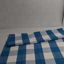 Cotton Rug Washable Flat Weave Rug Living Room 90 x 150 cm Short Pile Rug Buffalo Plaid Cotton Woven Blue White Checked Indoor Outdoor Rug for Dining Room Bedroom Balcony 