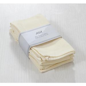 ANA Cloth Napkins Set of 6 (17.5x17.5 inch 100% Cotton Dinner Napkin Washable Hotel Quality Reusable Kitchen & Table Linen for Fall Thanksgiving Family Dinners Weddings & Everyday Use - Cream