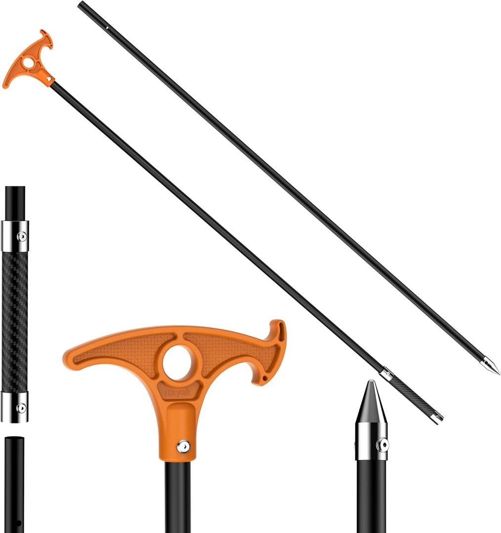 itayak 8.39'/12.3' Shallow Water Anchor Pole (Gloves Included)