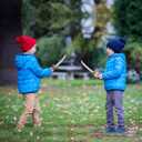 2 Pcs Plastic Samurai Sword with Sheath, Ninja Swords Katana Toy Halloween Costume Accessories for Boys, 15.7'' Length (Red)