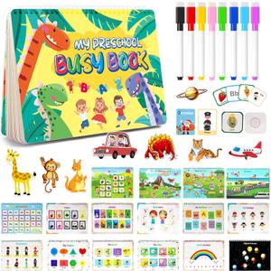 Montessori Busy Book for Toddlers 1-3 3-5, My Preschool Busy Book Sensory Toys for 3 4 5 6 Year Old Kids, Education Workbook Learning Activities - Christmas Birthdays Gifts for Boys and Girls Montessori Busy Book for Toddlers 1-3 3-5, My Preschool Busy Book Sensory Toys for 3 4 5 6 Year Old Kids, Education Workbook Learning Activities - Christmas Birthdays Gifts for Boys and Girls