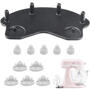 Patent PendingStand Mixer Attachment Holders, Compatible with Kitchenaid Mixer & KitchenAid Flat Beater, Kitchen Accessory Organizer, Accessories for Storing Dough Hooks,Flat & Flex Edge Beater