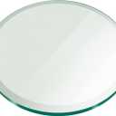 20" Inch Round Glass Table Top 1/2" Thick Tempered Beveled Edge by Fab Glass and Mirror