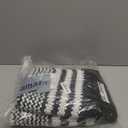 Tindbea Bathroom Rugs Set 2 Piece, Extra Soft and Absorbent Fluffy Striped Chenille Bath Mat Rug Set, Non Slip Bathroom Floor Mat, Machine Washable (20" x 32" Plus 16" x 24") (Black)