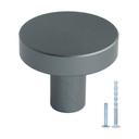10 Pack Grey Cabinet Knobs Dresser Knobs, Solid Kitchen Cabinet Knobs Drawer Knobs, Metal Grey Knob for Cabinets and Drawers