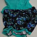 Tempt Me Women Tankini Swimsuits with Skirt - Two Piece Swimsuit Tummy Control Bathing Suits 2025 Swimwear (X-Large, Aqua and Blue Flower)