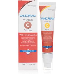Vanicream Vitamin C Serum, 1.2 Fl Oz, Formulated without Common Irritants for Sensitive Skin, Milky and Lightweight Brightening Serum, Hydrates & Boosts Glow, Dermatologist-Tested