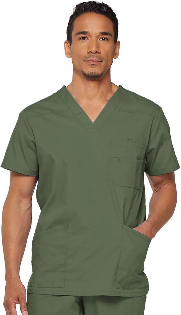 Dickies EDS Signature Men's V-Neck Top (Green, XXL)