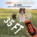 Dog Bark Deterrent Devices, Anti Barking Device for Dogs, 2025 Ultrasonic Upgraded 3 in 1 Dog Bark Deterrent, Sonic Trainer to Correct Dog's Bad Behavior for Outdoors Indoor Safely (Rechargeable) (Black And Orange)