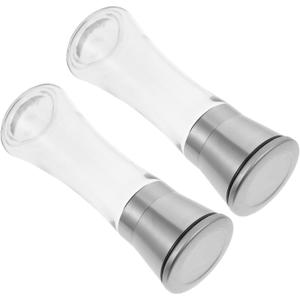 2pcs Adjustable Coarseness Pepper and Sea Salt Grinder Set Manual Kitchen Gadget for Home Hotel and Restaurant Use Spice Mills