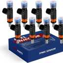Fuel Injectors 05037479AA FJ732 4Holes Fits for:2009-2017 Ram 2500 5.7L 2009-2018 Ram 1500 for:2010-2016 2018 Dodge Charger Durango for:Jeep Grand Cherokee Set of 8 Hemi 5037479AC