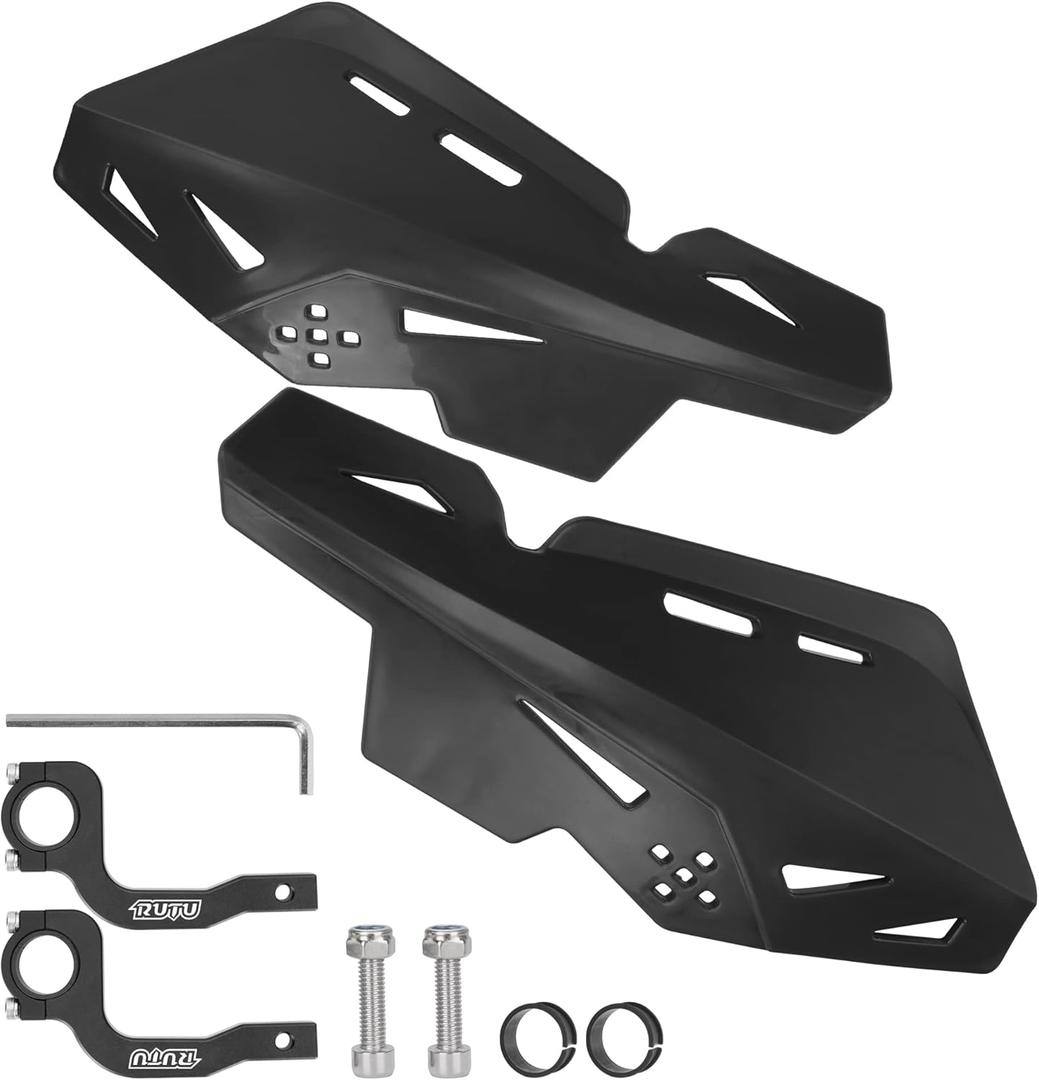 ATV Handguards, 7/8" 22mm Dirt Bike Handguards for Sur Ron ATV Pit Bike Off Road Motocross Enduro MX Motocycle Electric Bike Quad CR CRF KLX KX LTR TRX SX SXF EXC XCW Cooter,Hawk 250 - Black