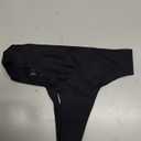 saalt Seamless Thong - Womens Period Underwear - Replaces 1 Liner or 2 Light Tampons (Small, Volcanic Black)