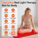 Alfavet Upgraded Red Light Therapy Mat for Body, 330 LEDs Medical-Grade TPU Red Light Therapy Pad, 660nm&850nm Infrared Light Therapy for Shoulder Back Pain Relief, 29.3" x 13"