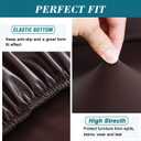 HFCNMY Stool Covers,4Pcs Stretch Waterproof PU Bar Stool Covers Round,Leather Bar Stool Seat Cover,Round Barstool Cover Slipcover with Elastic Bands for 12-15 in Medium,Coffee