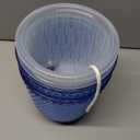 QCQHDU Self Watering Hanging Pots, 2-Pack 7.2 Inch Hanging Planters for Indoor Plants, Plastic Plant Hanger with Drainage Holes and 3 Hooks Chains for Garden Home (Klein Blue)