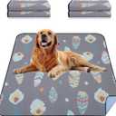 LOOBANI Washable Pee Pads for Dogs,4 Pack Ultra-Absorbent and Leak-Proof Whelping Pads, Non-Slip Reusable Puppy Pads, Waterproof Puppy Training Pads for Playpen, Crate, Housebreak, 18x24in, Gray (18''x24''-4 Pack, Gray)