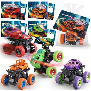 Kaelinda 28 Pack Monster Truck Valentines Day Cards for Kids  Valentine Cards for School Classroom Valentines Gifts Exchange, Inertia Stunt Car Valentines Party Favors Prizes for Kids Boys
