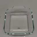 Small Casserole Dish, 5 Inch Glass Square Baking Dish Individual Portion Baking Pan for Oven Microwave Air Fryer Square Egg, Clear Prep Bowls with Handle