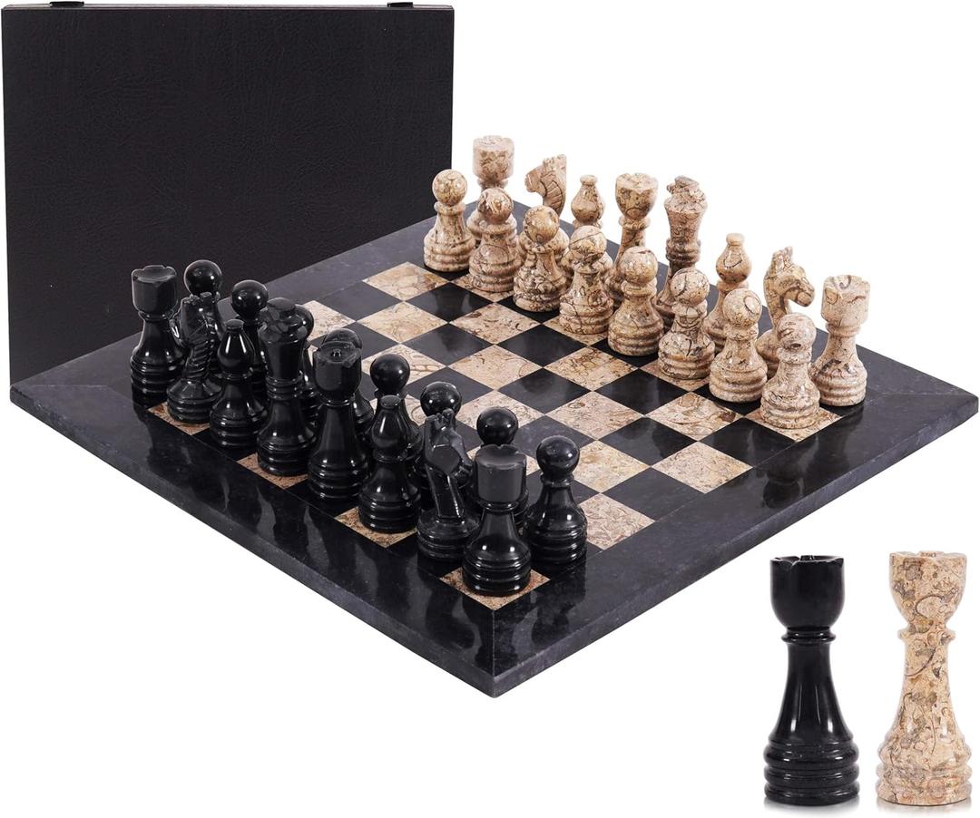 Marble Range Marble Chess Set for Adults 15" Strategic Board Game