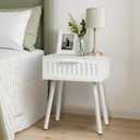 SUMGAR Farmhouse Nightstand Small White Modern Night Stand with Drawers Bedroom Bedside Table Nightstands Organiser Storage Simple Aesthetic Night Stands Side Table End Table for Small Space