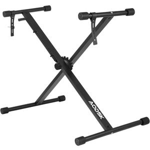 AODSK Single-X Keyboard Stand Adjustable Width & Height, Piano Stand with Locking Straps & Quick Release Mechanism - Adjust Height