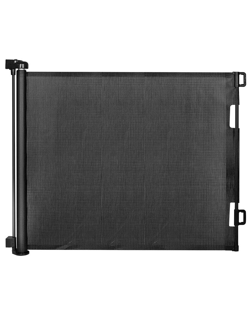 Retractable Baby Gate for Doorways and Stairs, Mesh Safety Gate for Pet, Indoor & Outdoor Use, One-Hand Operation, Easy Installation, 33.6" Tall, Expands to 55" WideBlack, 33.6"x55")